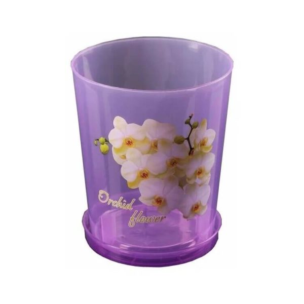 Горшок для орхидей 1.8 л с подставкой Альтернатива - Фиолетовый