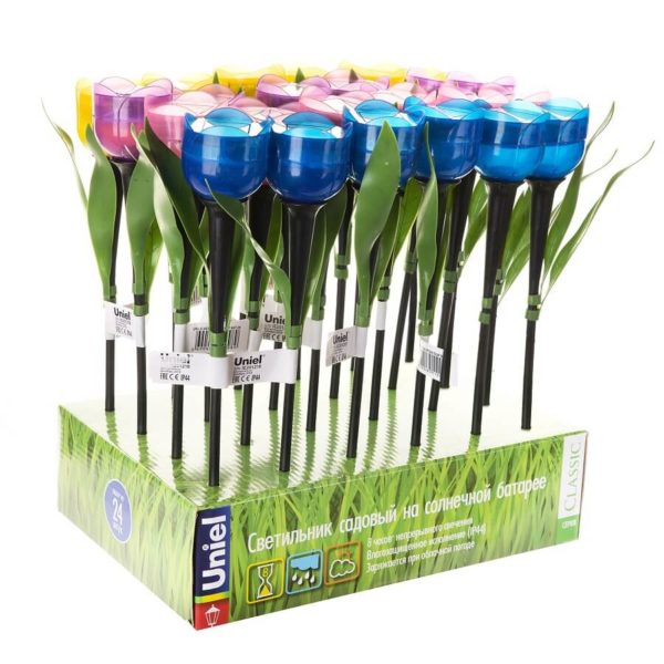 Светильник садовый на солнечной батареи Uniel Promo Tulip